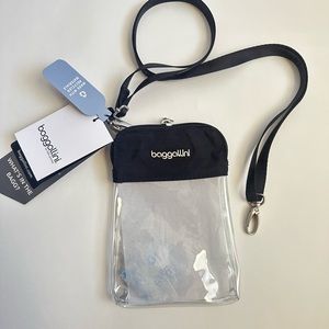 Baggallini Clear Bryant Crossbody New with Tag Black